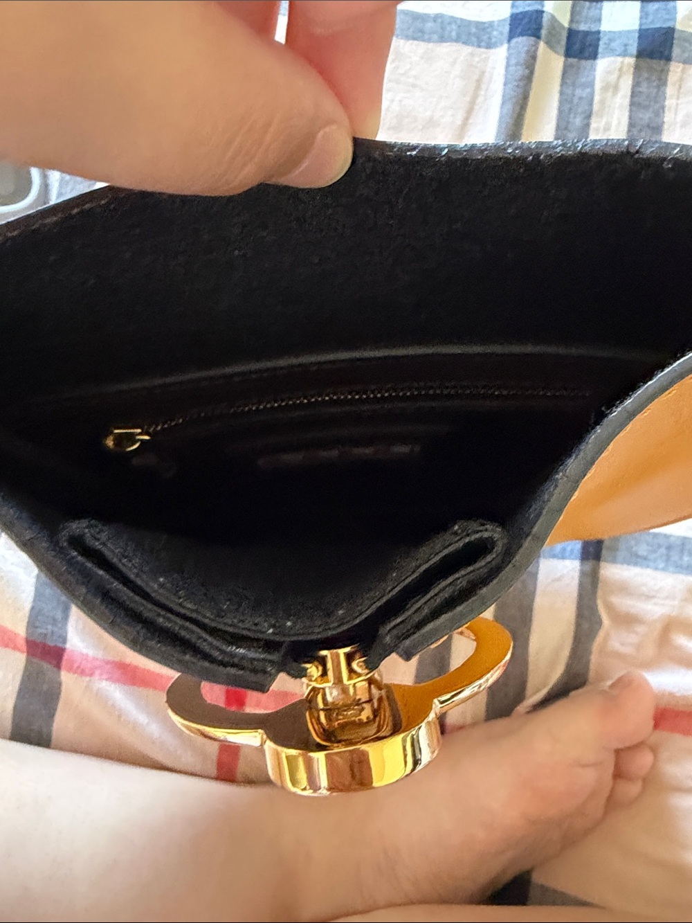 Marni Two-Tone Mustard and Dark Brown Leather Shoulder Bag with Gold Ring - Picture 4 of 5